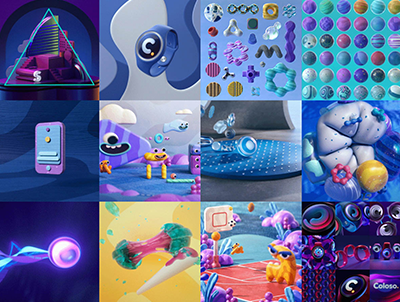 韩国coloso动态C4D精品Oc渲染教程含工程