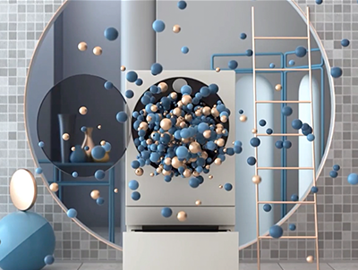 C4D LG冰箱开柜广告动画工程