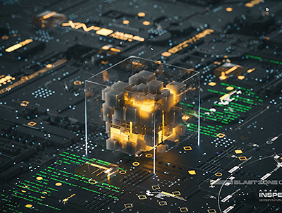 高级科技芯片工程 C4D+OC+PS 数码科技芯片