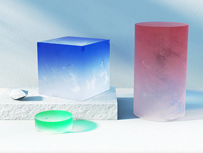 微软风格C4D高级彩色渐变玻璃质感 OC工程源文件