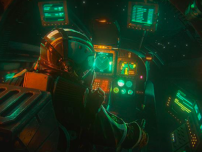 C4D赛博朋克太空宇宙飞船科技场景 OC工程文件