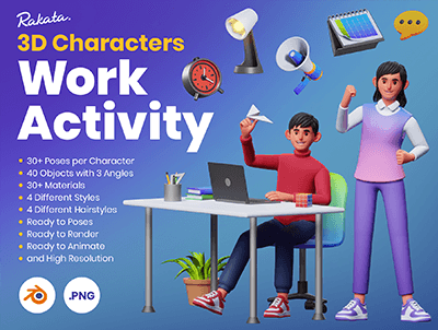 3D人物工作活动 – 3D Characters Work Activity