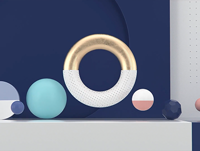 C4D小清新风格 小球转场动画 OC场景工程