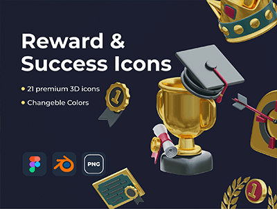 奖励与成功图标 – Reward & Success Icons