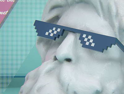 超赞的C4D波普风格 化妆品包装片头OC场景动画