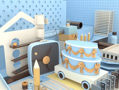 进击的小球阿诺德动力学场景动画C4D工程