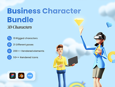 三维商业角色包 – 3D Business Character Bundle