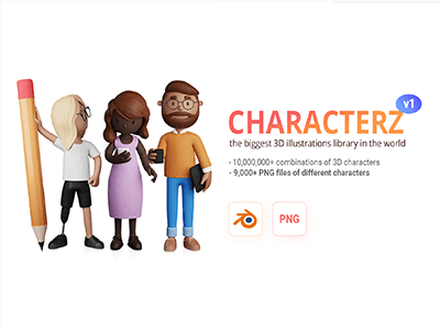 可替换模块卡通角色 CHARACTERZ