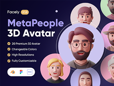 Facely – MetaPeople 3D卡通人物头像 Facely – MetaPeople 3D Avatar