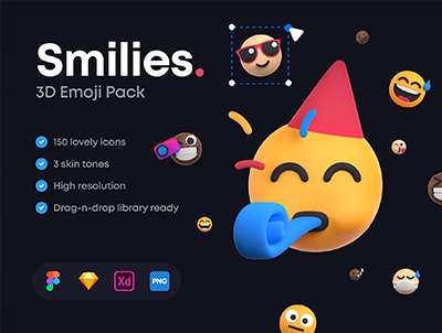 笑脸3D表情包 – Smilies 3D Emoji Pack