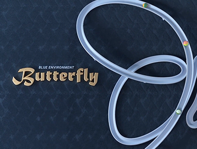 Butterfly小球滚动开场动画C4D场景工程标准渲染器渲染含解析