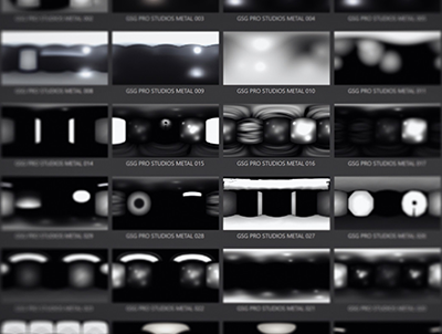 灰猩猩钢铁金属质感45种HDRI预设 GSG GreyscaleGorilla HDRI Pro Studios METAL