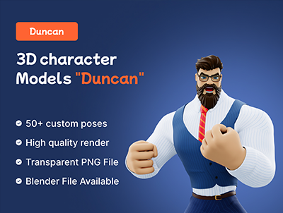 邓肯 3D人物模型 – Duncan 3D Character Models