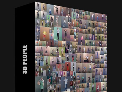 458个c4d三维人物姿势模型 3D PEOPLE – Mega Collection for Cinema 4D