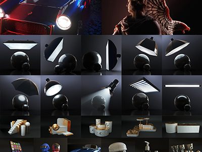 2022最新阿诺德渲染器专业照明灯光HDRI渲染场景预设 Arnold Light Suite for C4D v2.0