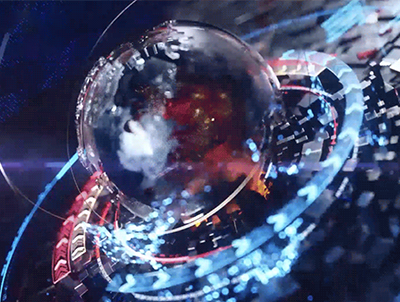 OC新闻栏目片头动画 科技地球C4D工程源文件含AE后期