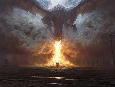 带骨骼动画绑定的精品震撼远古巨龙模型