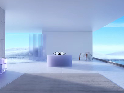 紫色微软风格 3S 毛发材质场景C4D工程 含OC材质贴图