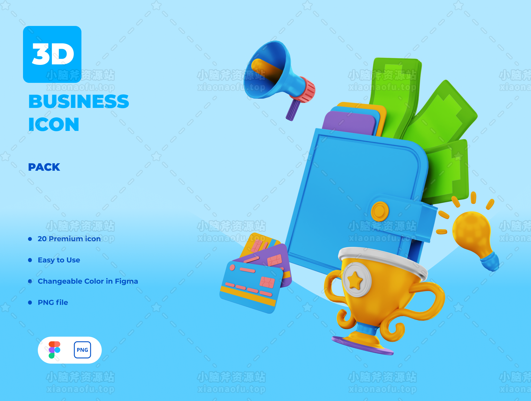 3D 图标业务包(3D ICONS BUSINESS PACK)