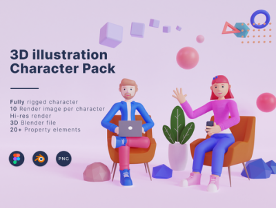 3D 插图角色包(3D Illustration Character Pack)