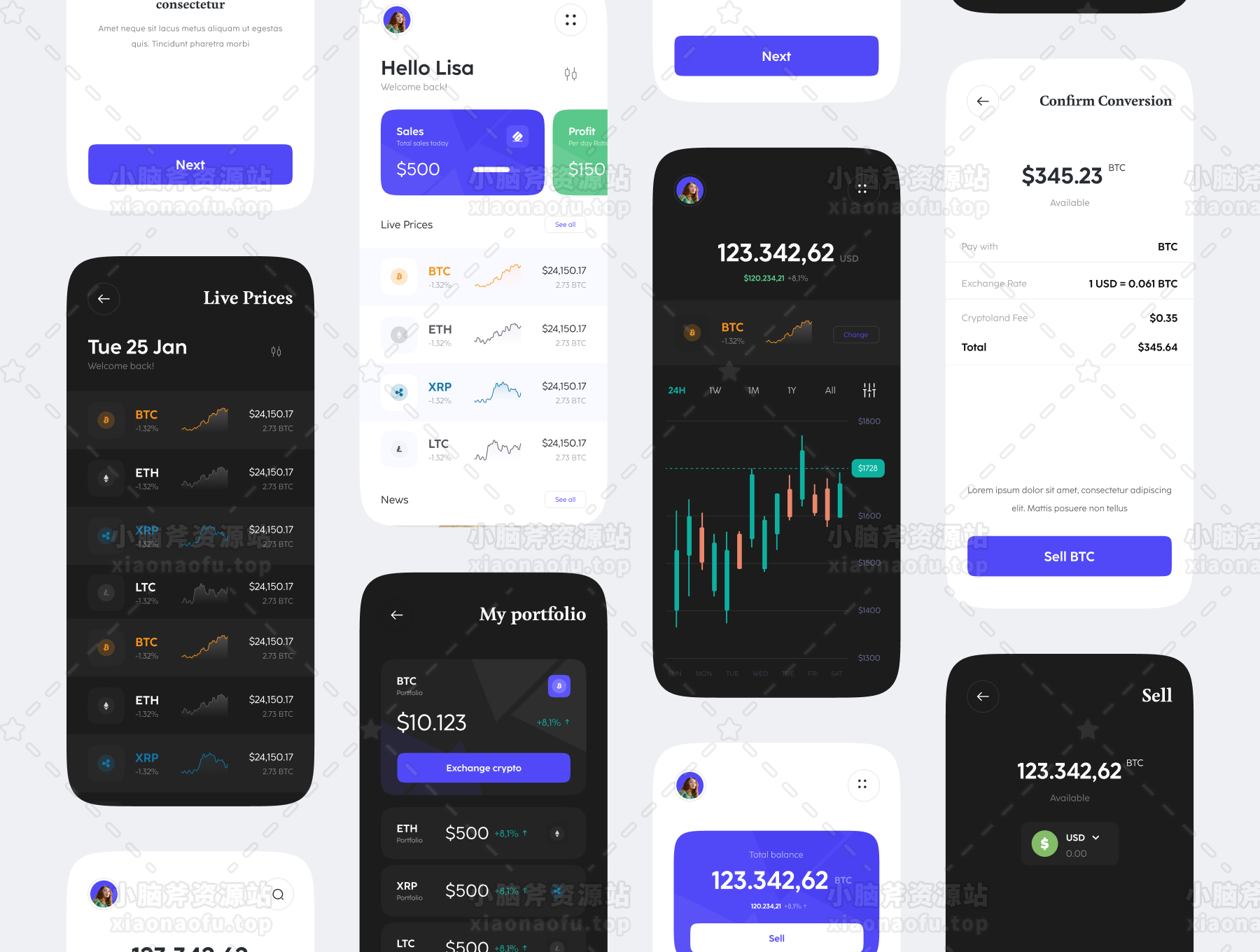 CryptoPank - 加密应用程序 UI 套件(CryptoPank - Crypto Apps UI KIT)