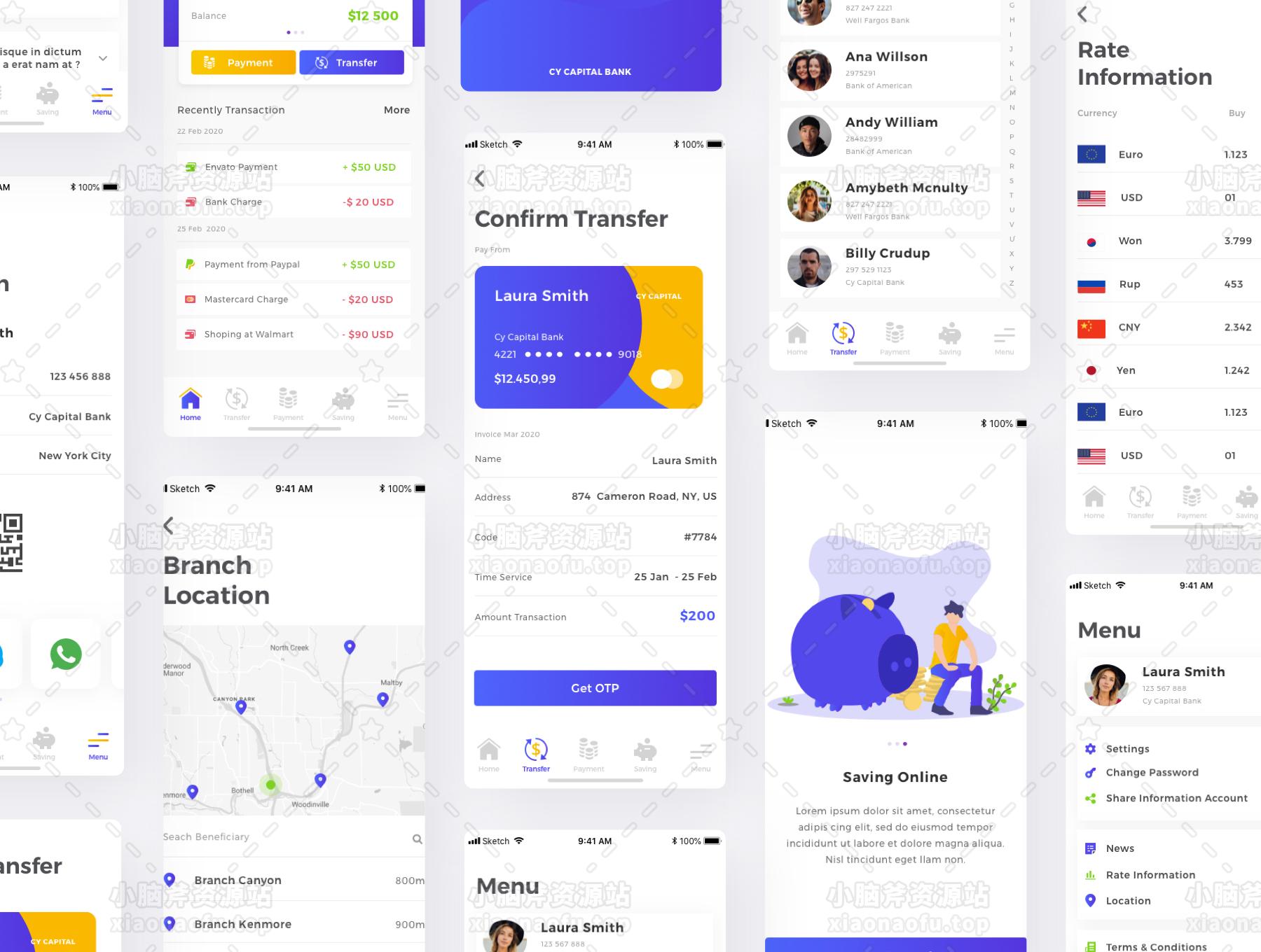 Cy Capital 银行应用程序 UI 套件(Cy Capital Bank App UI Kit)