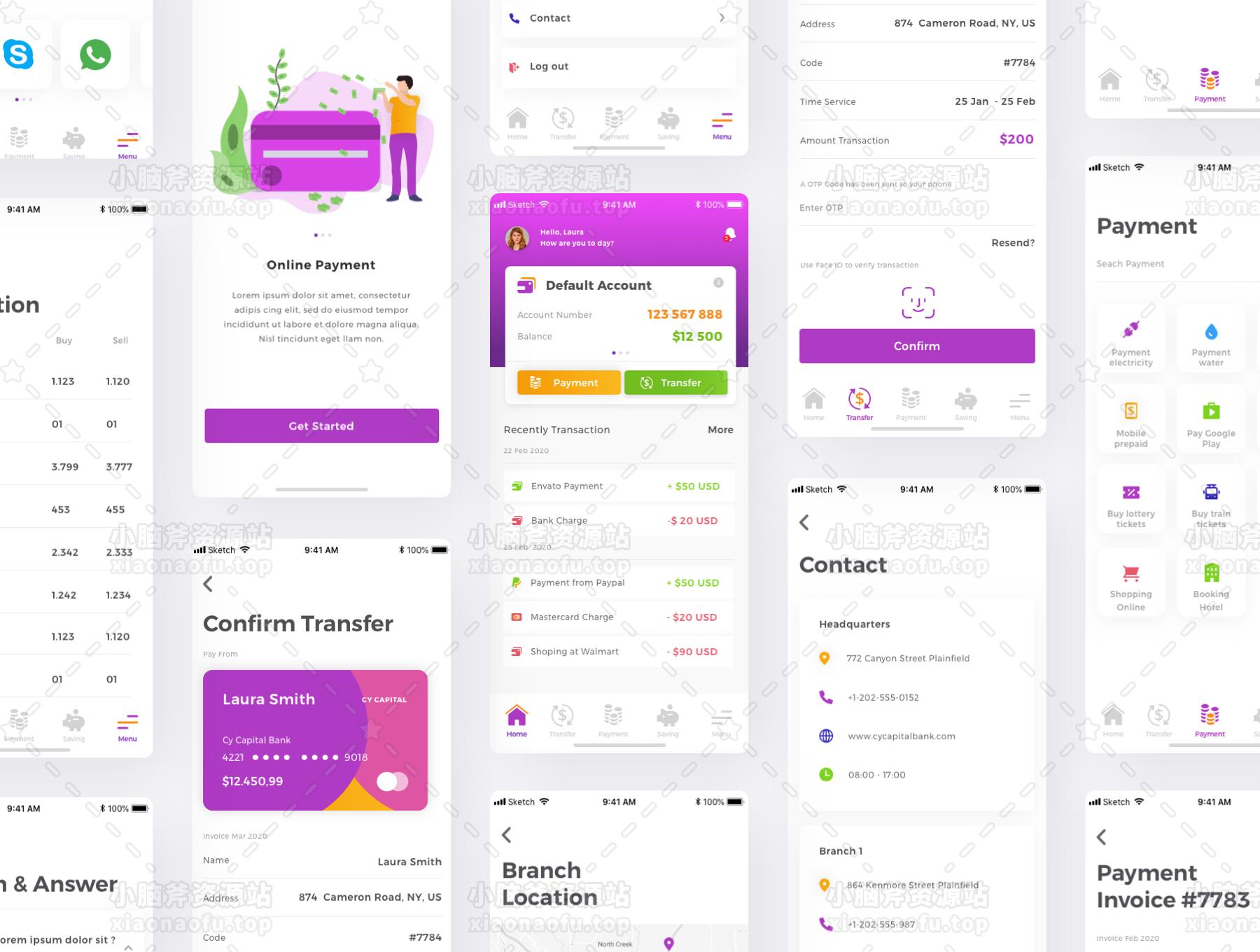 Cy Capital 银行应用程序 UI 套件(Cy Capital Bank App UI Kit)