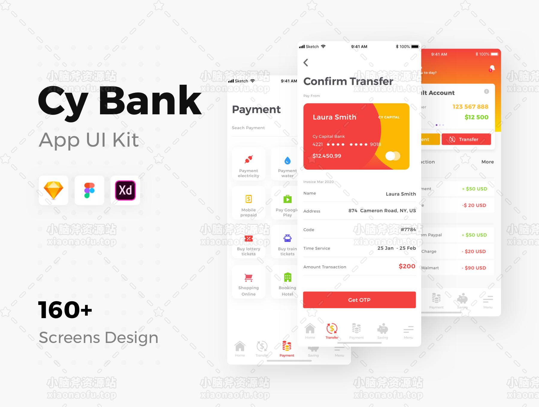 Cy Capital 银行应用程序 UI 套件(Cy Capital Bank App UI Kit)