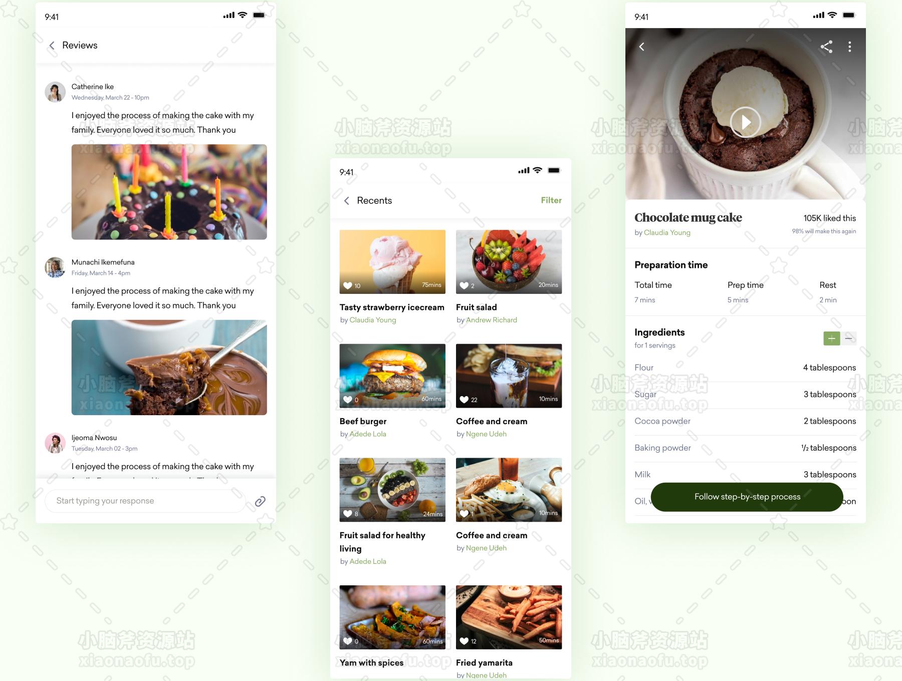 DAFA - 烹饪和食谱 UI 套件(DAFA - Cooking and recipe UI Kit)