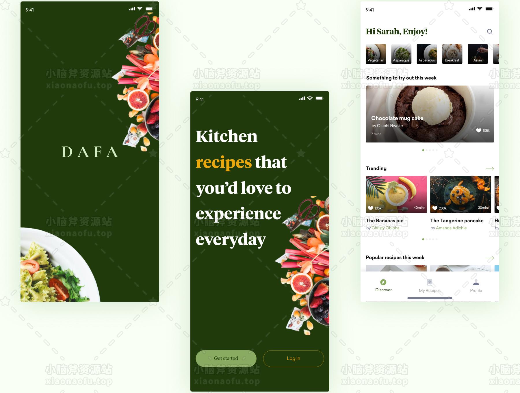 DAFA - 烹饪和食谱 UI 套件(DAFA - Cooking and recipe UI Kit)