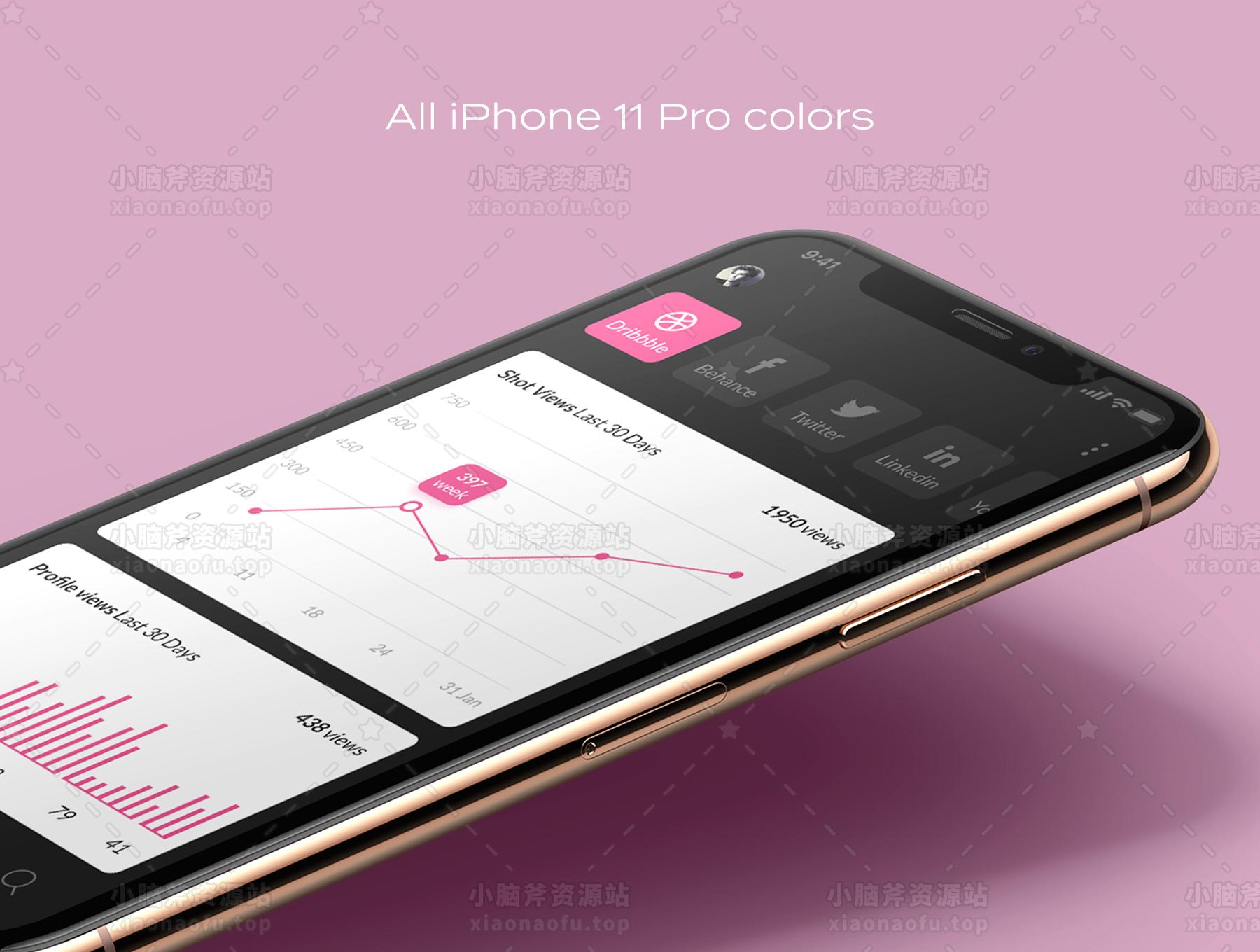 iPhone 11 pro 设备模型(iPhone 11 pro device mockups)