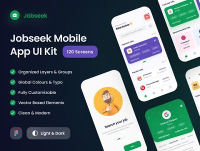 Job Finder 应用程序 UI 套件(Job Finder App UI Kit)