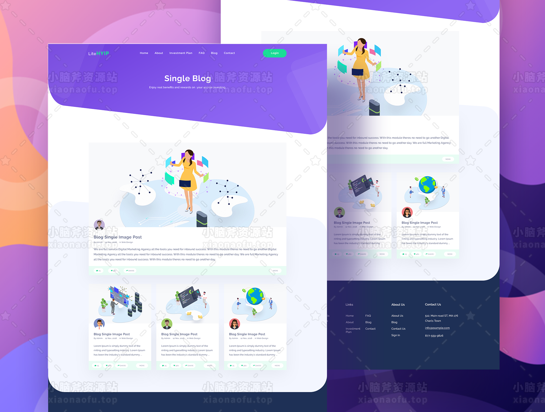 LiteHYIP - HYIP投资网站PSD模板(LiteHYIP – HYIP Investment Website PSD Template)