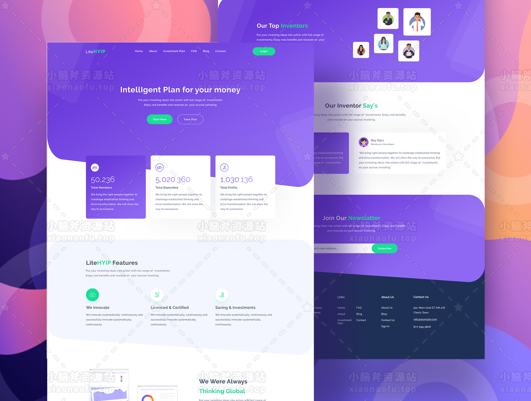 LiteHYIP - HYIP投资网站PSD模板(LiteHYIP – HYIP Investment Website PSD Template)