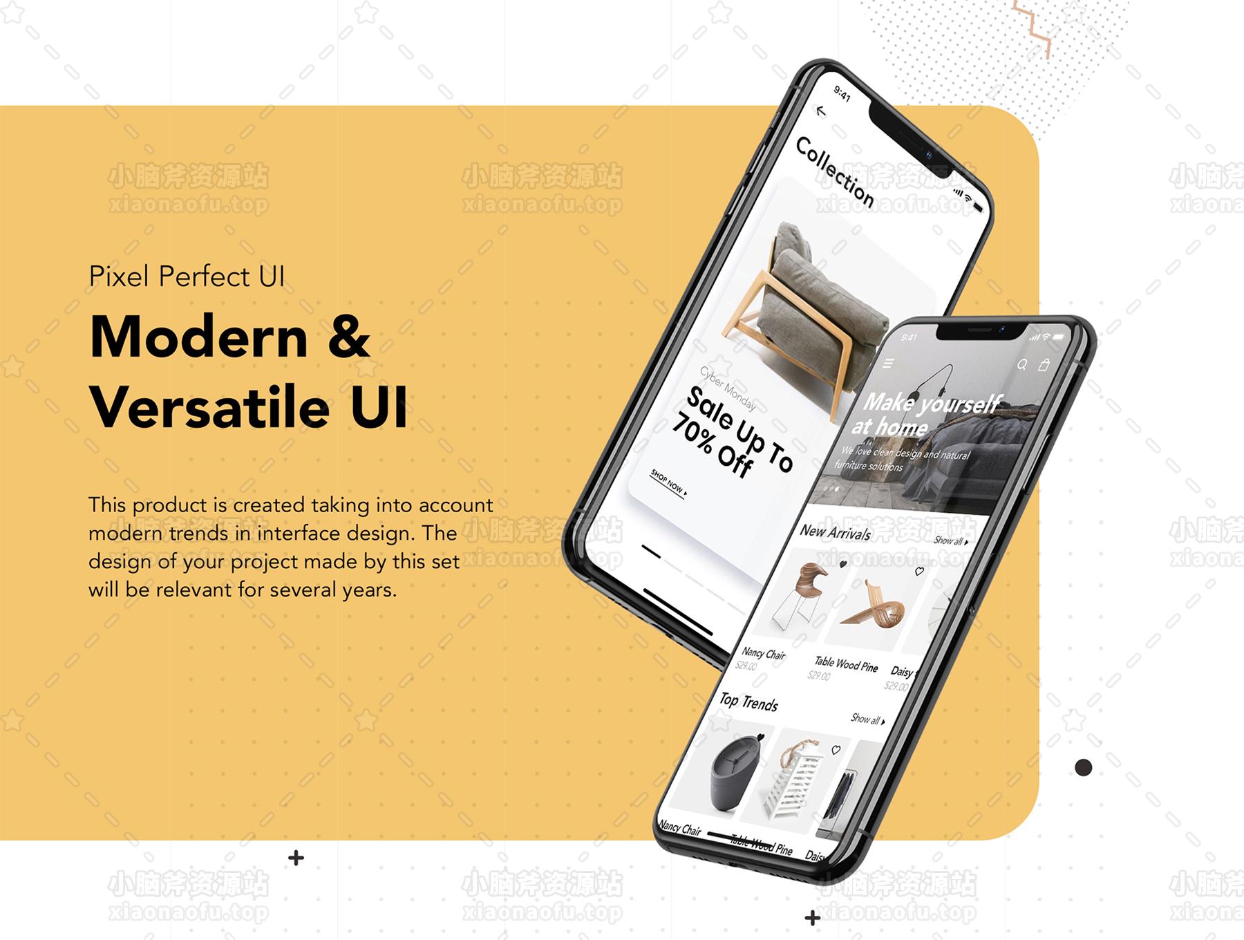 Loza - 家具店应用程序 UI 套件(Loza - Furniture Shop App UI Kit)