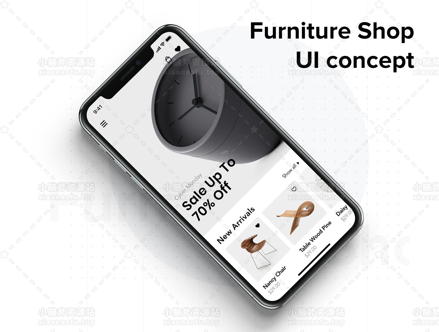 Loza - 家具店应用程序 UI 套件(Loza - Furniture Shop App UI Kit)