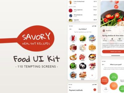 Savory – 食物 UI 套件(Savory – Food UI Kit)
