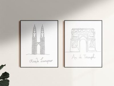 地标 – 艺术线条包(Landmarks – Line Art Bundle)