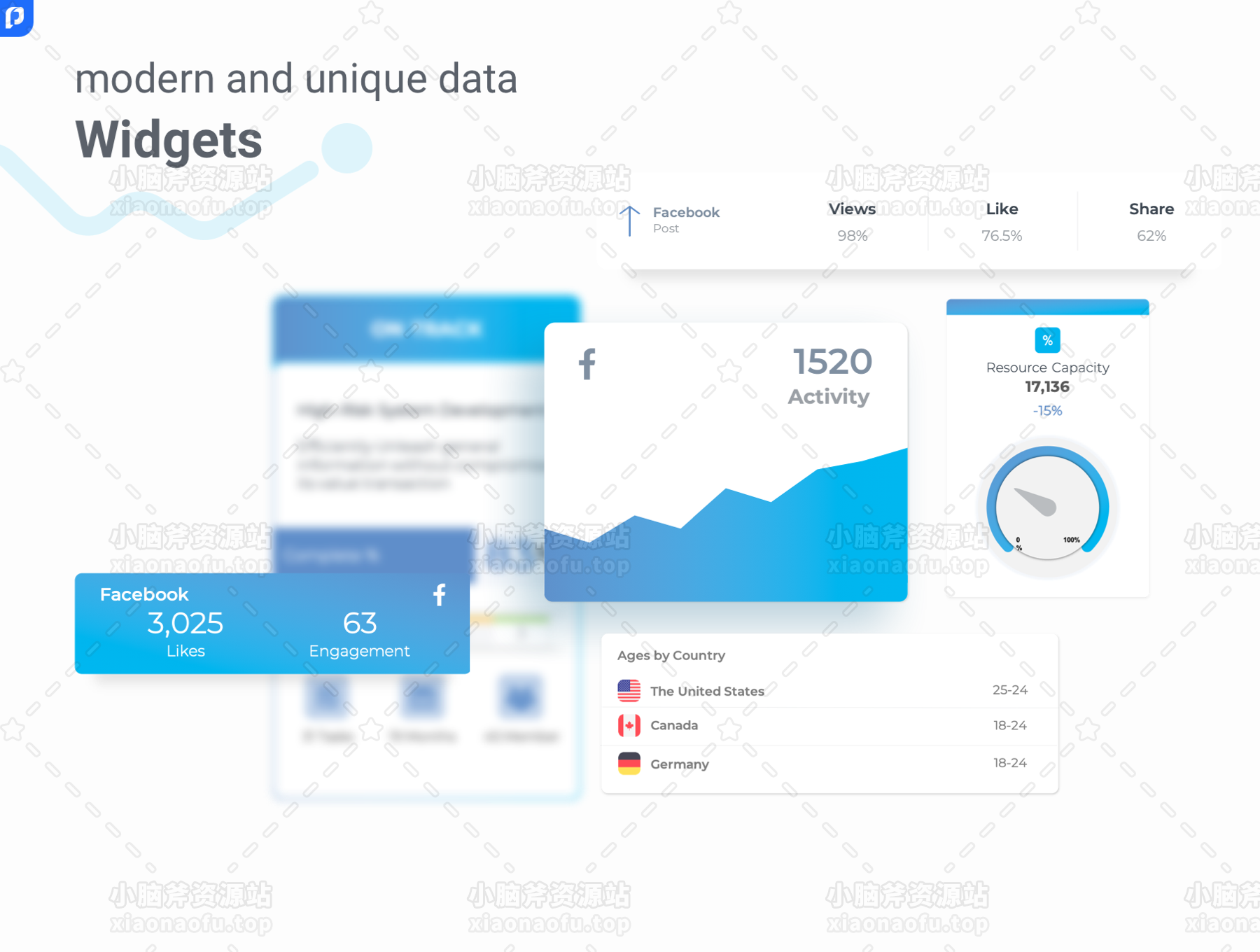 大石仪表板的PowerPoint模板(dashi dashboard PowerPoint template)