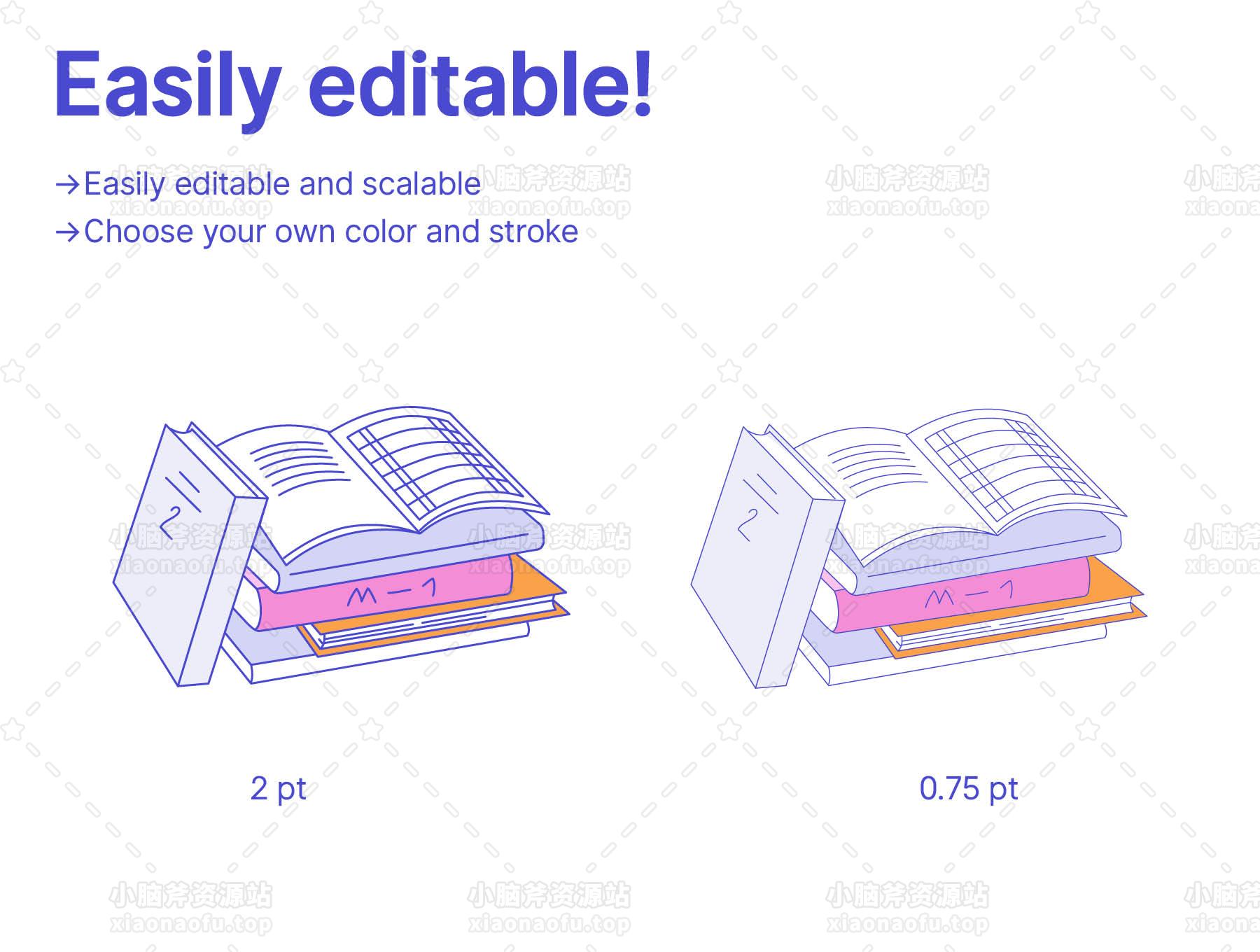 学校和在线教育插图(School & Online Education Illustrations)