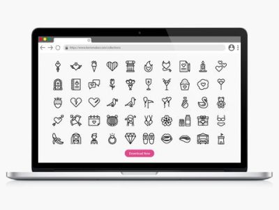 爱和情人节的图标(Love and Valentine’s Day Icons)