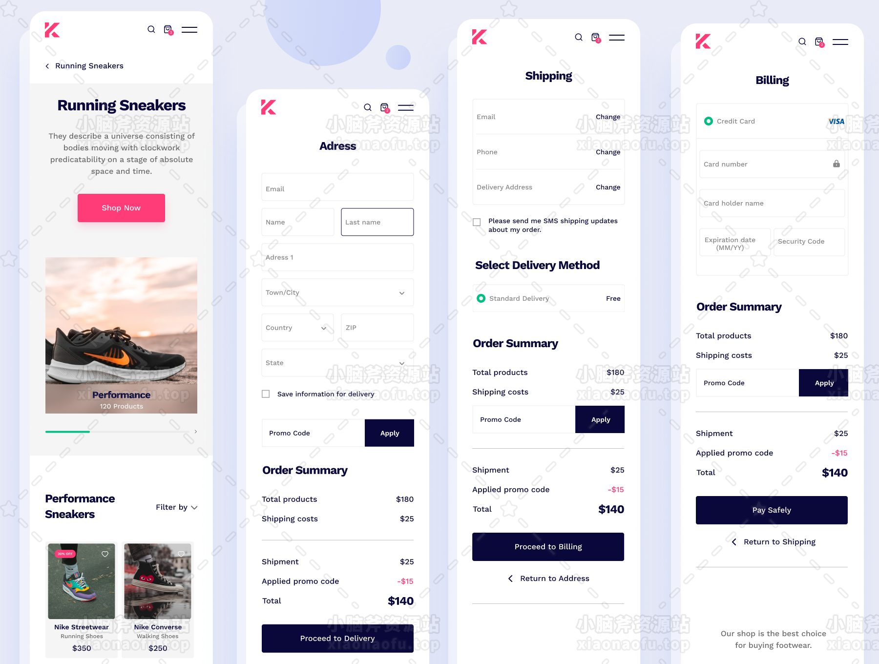 踢电子商务 UI 套件(Kicks E-Commerce UI Kit)