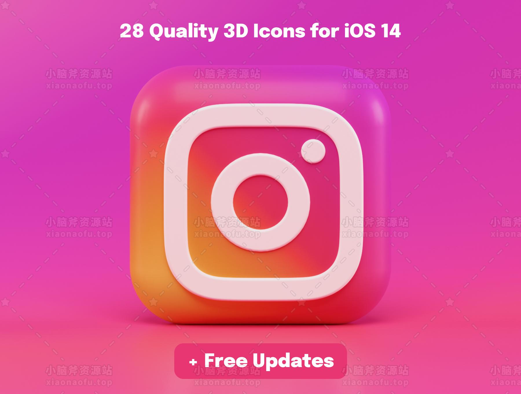 适用于 iOS 的 3D 应用程序图标(3D App Icons for iOS)