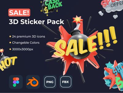 销售！ 3D 贴纸包(SALE! 3D Sticker Pack)