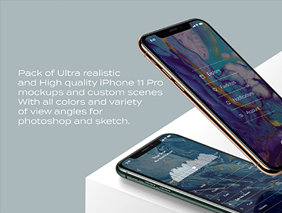 iPhone 11 pro 设备模型(iPhone 11 pro device mockups)