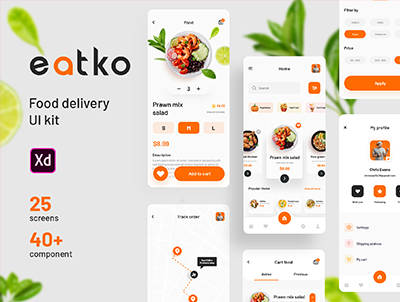 Eatko 送餐 UI 套件(Eatko Food delivery UI kit)