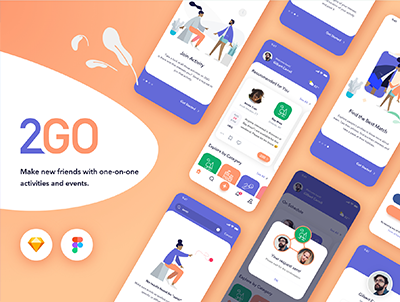 2GO 社交应用 UI 套件(2GO Social App UI Kit)