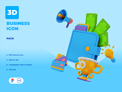 3D 图标业务包(3D ICONS BUSINESS PACK)