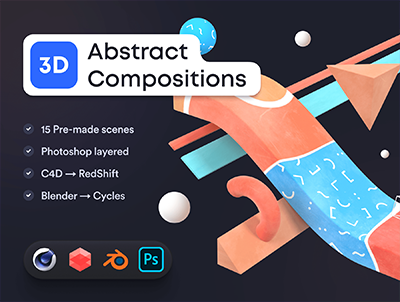3D 抽象构图(3D Abstract Compositions)