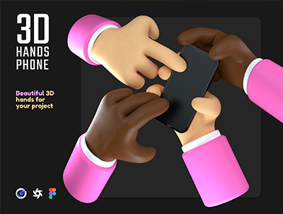 3D手电话(3D hands phone)